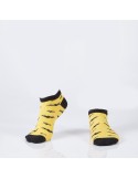 Yellow short men\'s socks with bats SM42 - Online store - Boutique